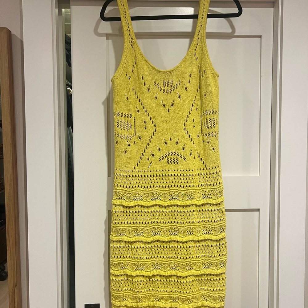 House of Harlow 1960 Vibrant Yellow Knit Dress